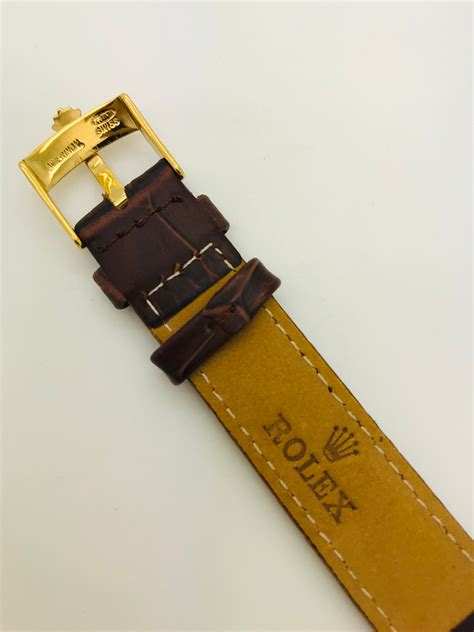 rolex leather strap buckle|authentic Rolex leather watch bands.